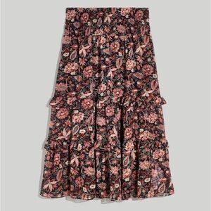 Madewell Floral Tiered Skirt